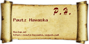 Pautz Havaska névjegykártya